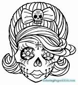 Coloring Skull Pages Girly Girl Getdrawings sketch template