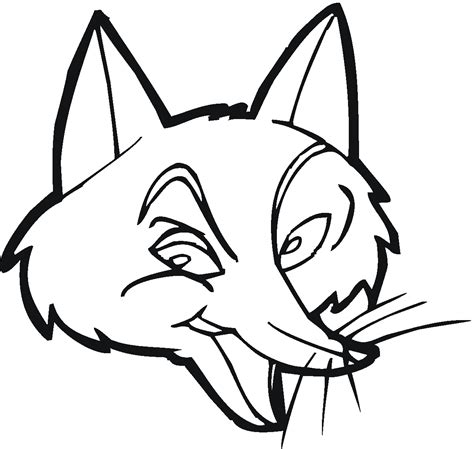 fox face coloring pages