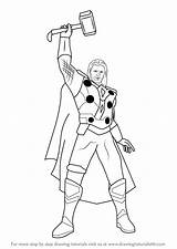 Thor Drawingtutorials101 Dibujo Superhelden sketch template