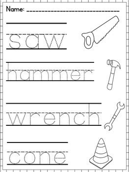 preschool construction theme unit printables  teacher helper kits