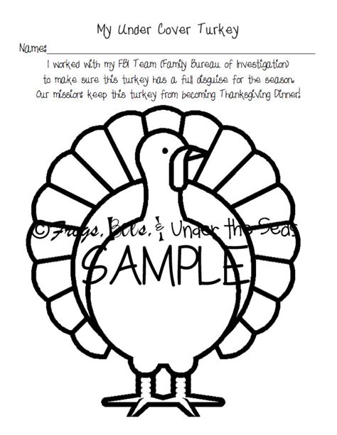 turkey  disguise template printable customize  print