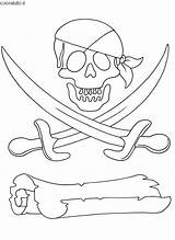 Pirati Disegno Colorare Teschio Stampa Coloratutto sketch template