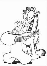 Garfield Eating Coloring Popcorn Pages Pop Corn Printable Para Supercoloring Color Colorear Crafts Dibujos Sheets Drawing Handcraftguide Zip Categories Silhouettes sketch template