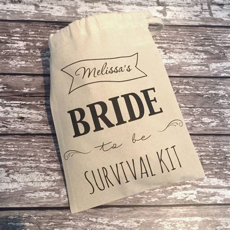 bride   survival kit bag  tailored chocolates  gifts