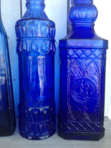 vintage cobalt blue glass bottles blue supply  mellafina