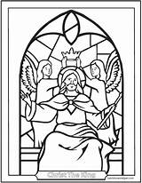 Christ Coloring King Catholic Pages Jesus Stained Glass Drawing Saints Kindergarten Printable Kings Saintanneshelper Holy Roman Confirmation Reign Print Colouring sketch template