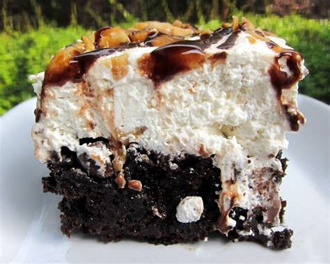 snickers poke cake recipe chocolate cake caramel