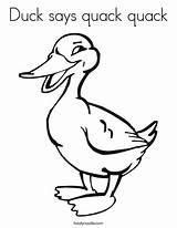 Duck Coloring Quack Pages Says Printable Kids Ducks Quacking Bath Print Favorites Login Add Rocks sketch template
