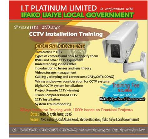 cctv installation training maintenance technology market nigeria