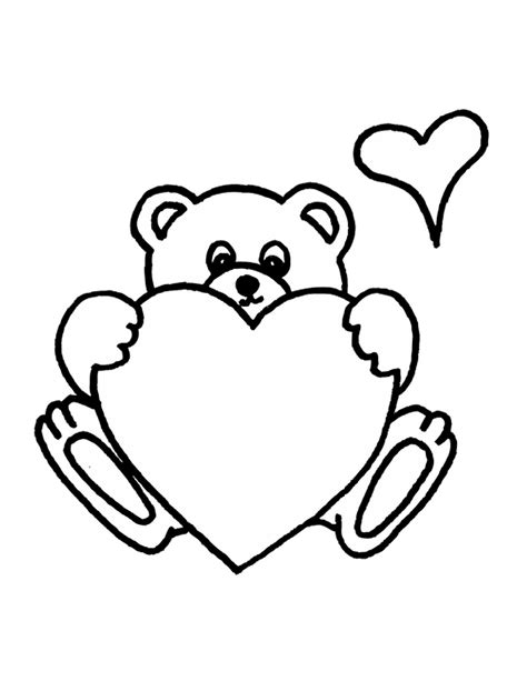 heart teddy bear coloring pages  print educative heart coloring