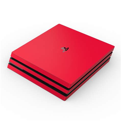 sony ps pro skin solid state red  solid colors decalgirl