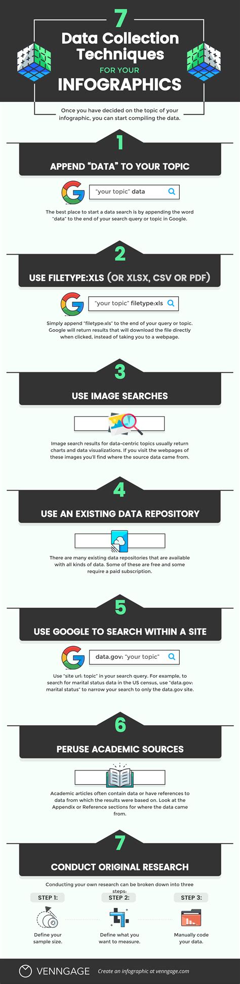 data collection techniques    infographic venngage