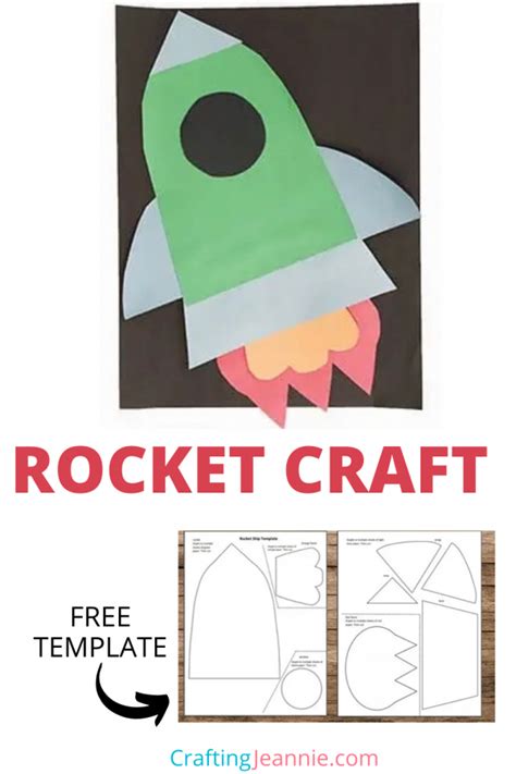 rocket ship craft  template crafting jeannie rocket craft