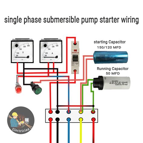 single phase submersible pump starter wiring diagram  wiring diagram
