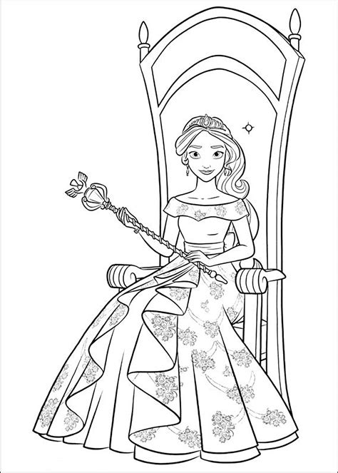 disney elena  avalon coloring pages