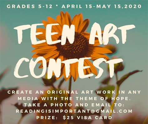 carlisle public library teenspace art contest update