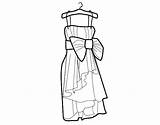 Dress Evening Coloring sketch template