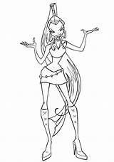 Winx Coloring Pages Trix Kids Club Print Color Witches sketch template