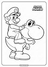 Mario Coloring Yoshi Pages Super Printable Coloriage Colouring Kids Dessin Imprimer Kart Print Disney Bros 80s Color Sheets Brothers Pintar sketch template