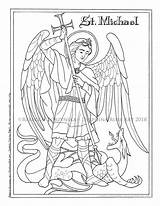 Archangel Archanioł Kolorowanki Devil sketch template