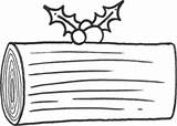 Log Coloring Sheet Xmas Christmas Clipart sketch template