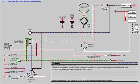simple motorcycle headlight wiring diagram headlight section   simplified wiring diagram