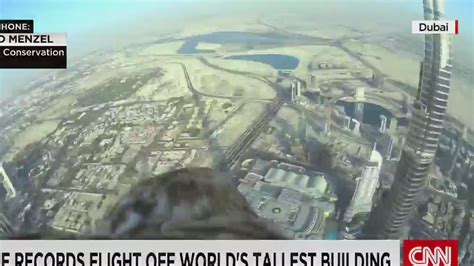Eagle S Record Flight Off World S Tallest Building Cnn Video