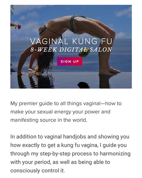 Vaginal Handjobs Vaginal Kung Fu And Controlling Periods R