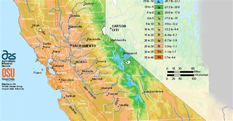 usda hardiness zone map  california  garden magazine