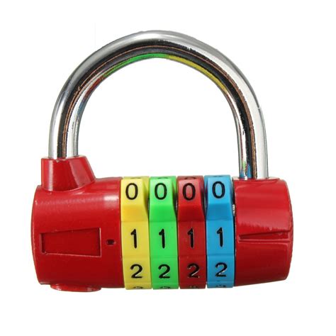 combination lock travel luggage lock  digits numbers red  locks