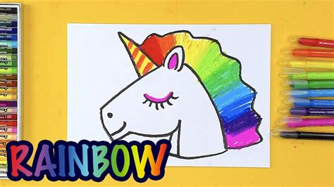 draw  unicorn   rainbow youtube