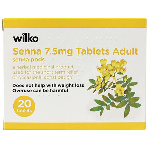 Wilko Senna Tablets 7 5mg 20 Tablets Wilko
