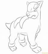 Houndour Coloring Pages Pokemon Ampharos Printable Tyranitar Crafts Cartoons Generation Ii Drawing Color Sketch Draw Template sketch template
