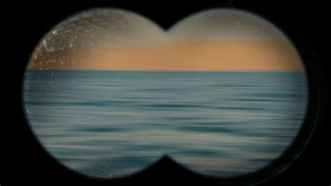 ocean coastline view  binoculars stock motion graphics sbv