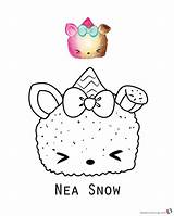 Num Coloring Noms Pages Nea Snow Printable Color Print Kids Cute sketch template