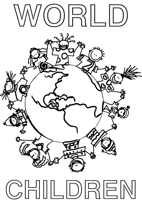 children   world coloring pages  getcoloringscom