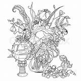 Uncolored Drawing Still Life Getdrawings sketch template