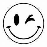Emoji Coloring Pages Big Wink Smile sketch template