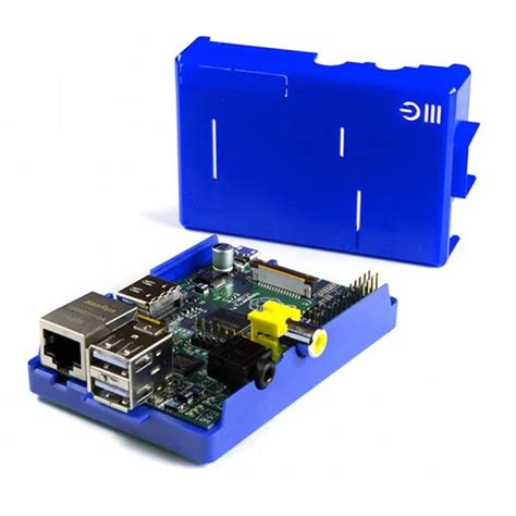electric blue raspberry pi case pi supply
