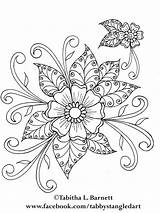 Embroidery Coloring Pages Flowers Pattern Hand Choose Board sketch template