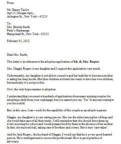 adoption reference letter templates template republic