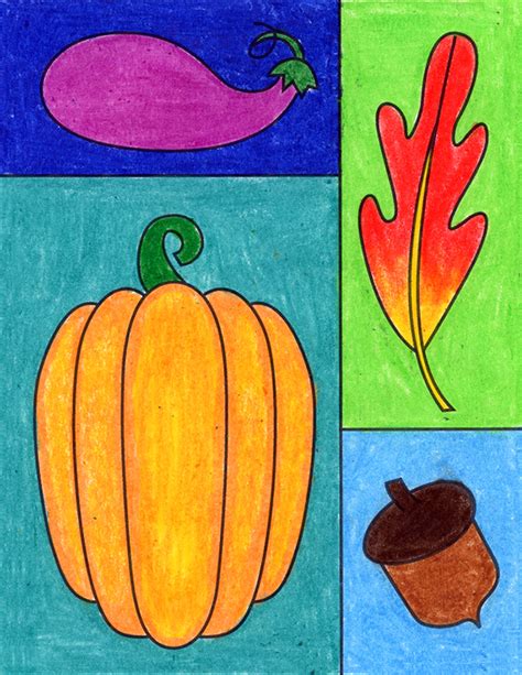 easy fall drawing ideas tutorial video  fall coloring page