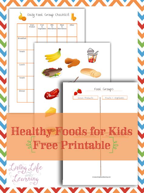 healthy foods  kids printable