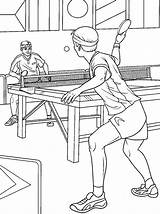 Ping Pong Table Tafeltennis Ausmalbilder Coloriages Colouring Olympiques Ausmalen теннис раскраски Colorier sketch template