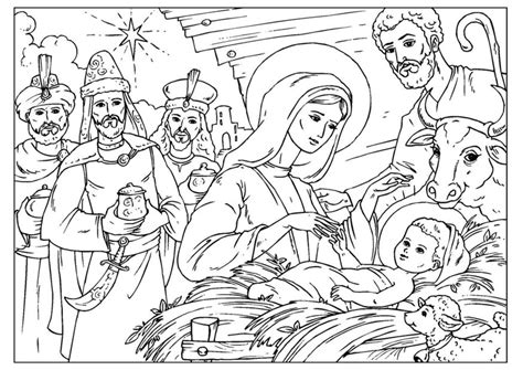 epiphany coloring pages christ  born  printable coloring pages