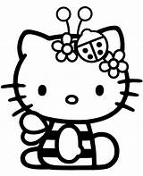 Kitty Hello Coloring Easy Colouring Bee Print Topcoloringpages sketch template