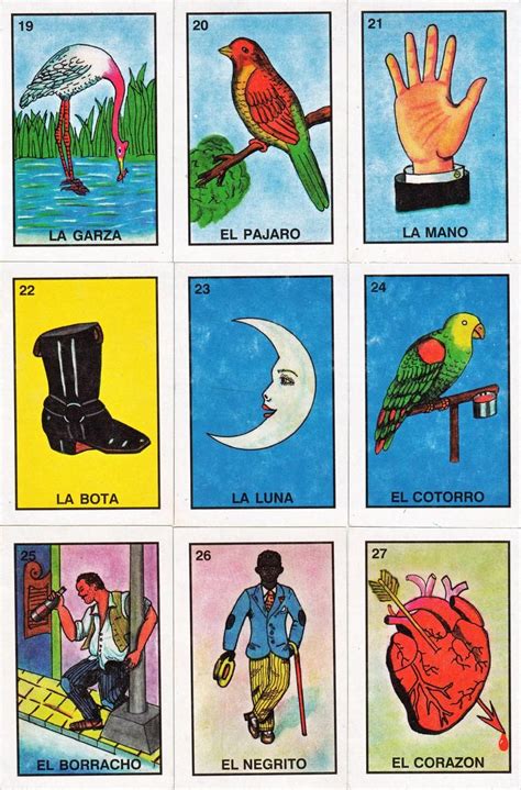 mexican loteria cards  pages   cards printable bingo cards