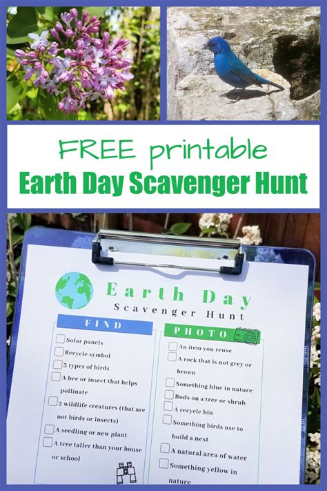 earth day scavenger hunt printable  edventures  kids