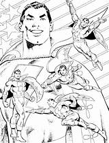 Shazam Superhero sketch template