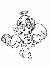 Coloring Pages Precious Moments Baby Angel Boy Angels Printable Children Christmas Kids Colouring Color Drawing Print Cartoon Embroidery Feet Book sketch template